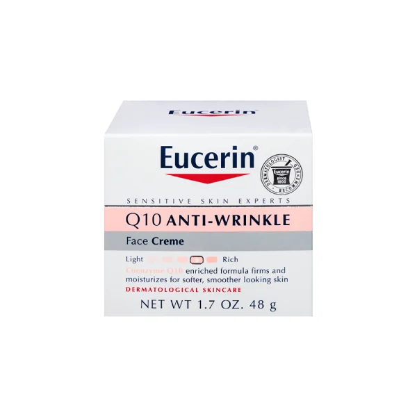 Eucerin Q10 Anti-Wrinkle Face Cream Coenzyme Q10 Enriched Formula Firms And Moisturizes For Softer, Smoother Looking Skin 1.7 Oz 48g