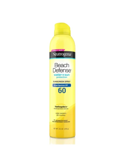 Neutrogena Beach Defense Water+Sun Protection Sunscreen Spray SPF 60, 8.5 Oz 240g