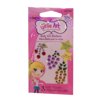 Fingrs Girlie Art Body Art Stickers 3 Body Stickers # 32752