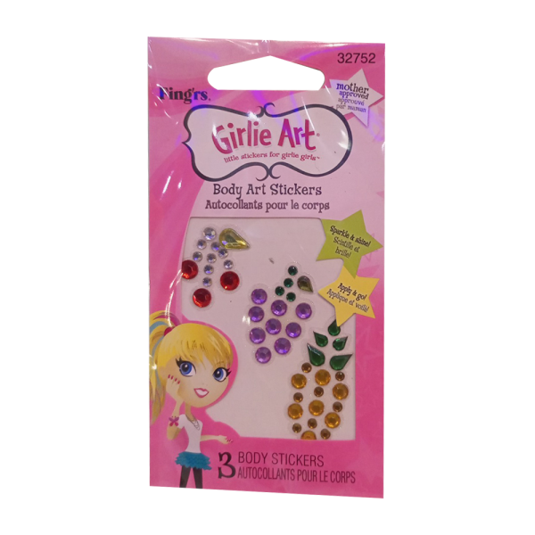 Fingrs Girlie Art Body Art Stickers 3 Body Stickers # 32752