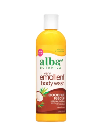 Alba Botanica Very Emolliient Body Wash Coconut Rescue 28 FL Oz