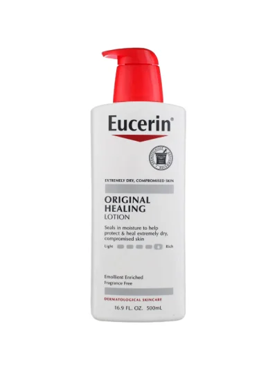 Eucerin Original Healing Lotion Extremely Dry, Compromised Skin Emollient Enriched Fragrance Free 16.9 FL Oz 500 mL