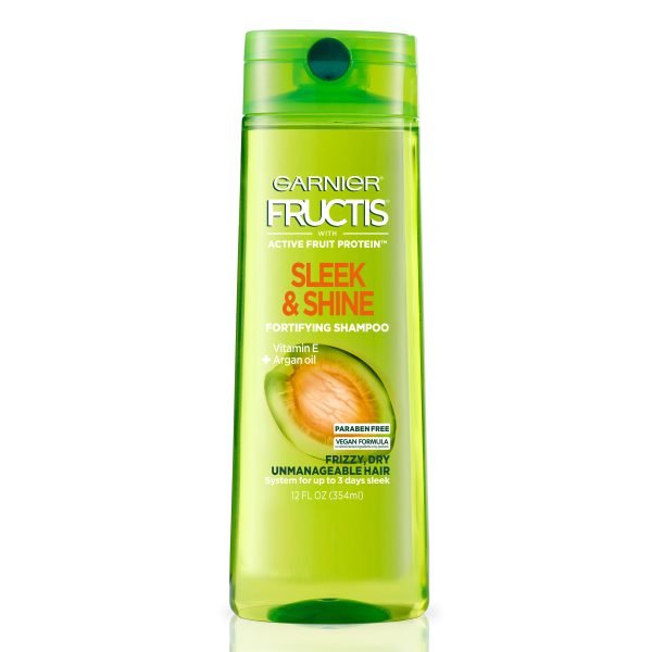 Garnier Fructis Sleek & Shine Fortifying Shampoo with Vitamin E & Argan Oil Frizzy, Dry Manageable Hair 12.5 Fl Oz