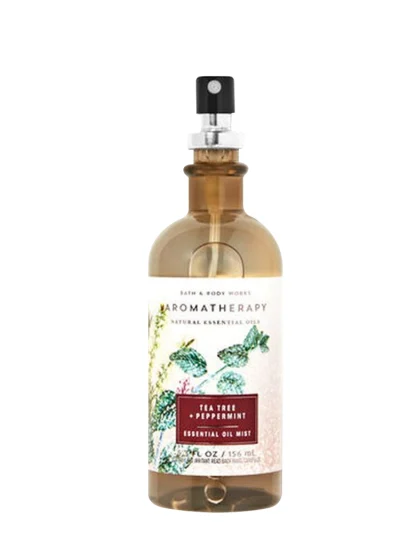 Bath And Body Works Aromatherapy Natural Essential Tea Tree + Peppermint Essential Oil Mist 5.3Fl Oz 156 mL