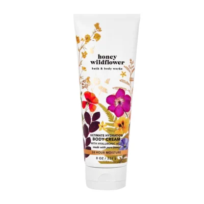 Bath And Body Works Honey Wildflower, Ultimate Hydration Body Cream, Pure Honey Essentials, 8 OZ (226g)