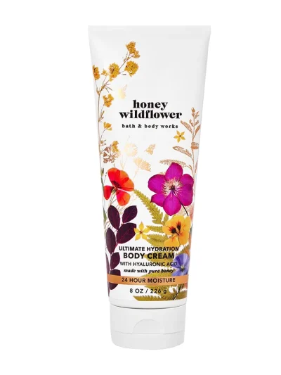 Bath And Body Works Honey Wildflower, Ultimate Hydration Body Cream, Pure Honey Essentials, 8 OZ (226g)