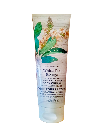 Bath & Body Works White Tea & Sage ultimate Hydration Body Cream, 8 Oz