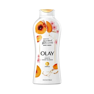 Olay Peach Cherry Blosom Body Wash Infused With Essential Botanicals B3 Complex 23.6 Fl.OZ (700ml)