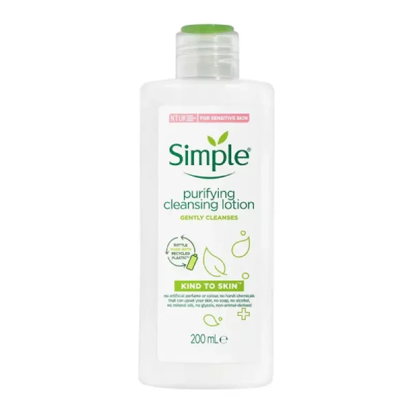 Simple Purifying Cleansing Gently Cleanses Kind to Skin Lotion 200 ML