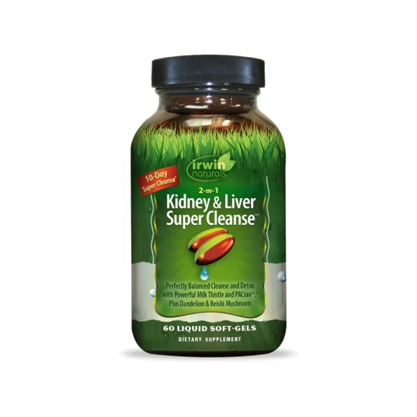 Irwin Naturals 2-IN-1 Kidney & Liver Super Cleanse 60 Liquid Softgels