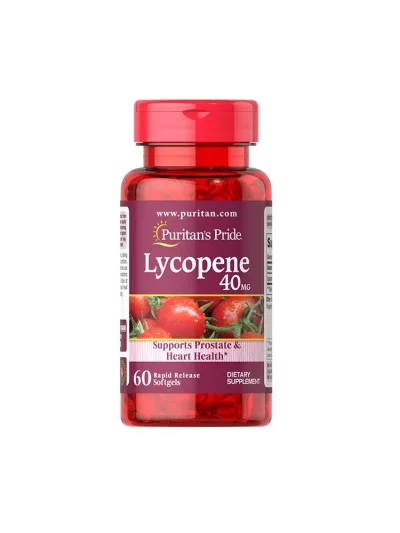 Puritans Pride Lycopene 40 mg Supports Prostate & Heart Health, 60 Softgels, (18480)