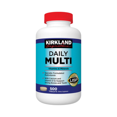 Kirkland Signature Daily Multi Vitamin & Minerals, Makes Bones And Teeth Strong 500 Tablets