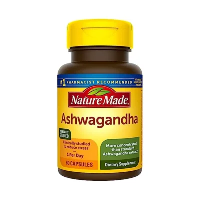 Nature Made Ashwagandha Clinically Studied to Reduce Stress 1 Per Day 60 Capsules