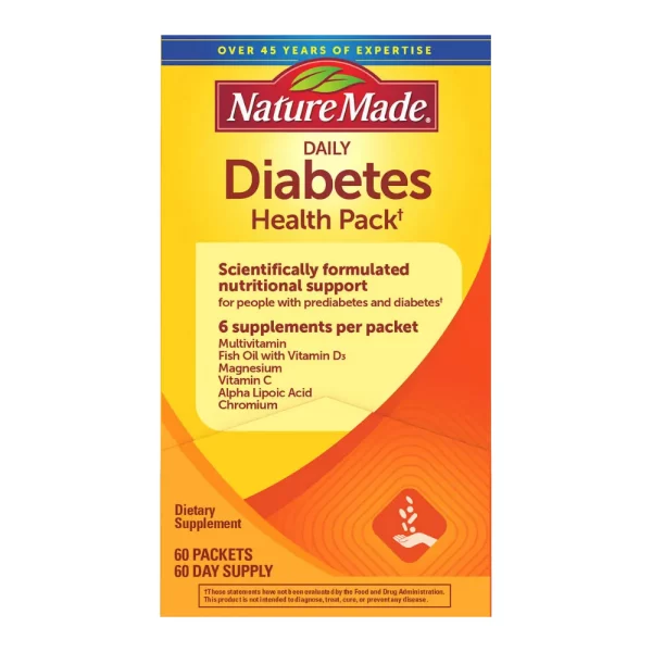 Nature Made Daily Diabetes Health Pack Dietary supplement 60 Packets (Exp 31/3/2025)