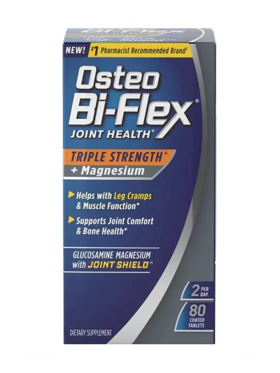 Osteo Bi-Flex Joint Heath, Triple Strength + Magnesium, 80 Coated Tablets