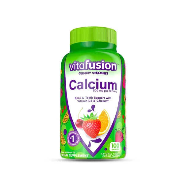 VitaFusion Gummy Vitamins Calcium 500 Mg Per Serving Bone & Teeth Support With Vitamin D3 & Calcium 100 Gummies