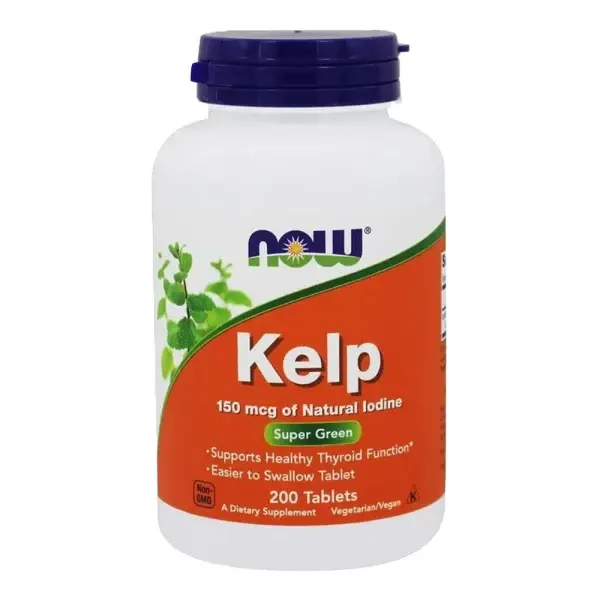 NOW Foods Kelp 150 mcg Natural Iodine Super Green 200 Tablets