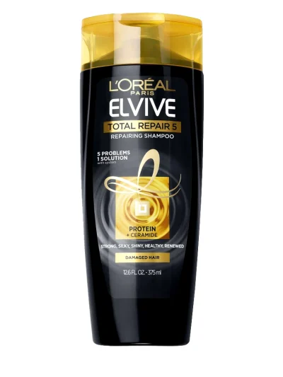 Loreal Paris Elvive, Total Repair 5 Repairing Shampoo Protein + Ceramide Damaged Hair 12.6 Fl Oz