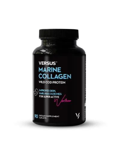 Versus Marine Collagen Wild Cod Protein Improves Skin Hair Nails and Bones 90 Caplets