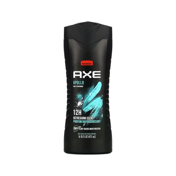 Axe, Apollo Body Wash, Sage & Cedarwood 12H Refreshing Scent, 16 Fl oz