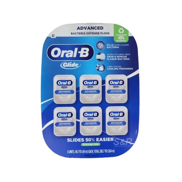 Oral-B Glide Advanced Bacteria Defense Floss 6 Pack