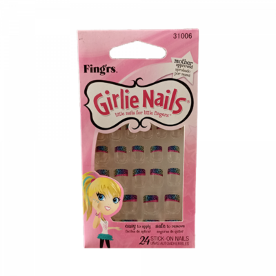 Fingrs Girlie Nails, Little Nails for Little Fingers 24 Count #31006