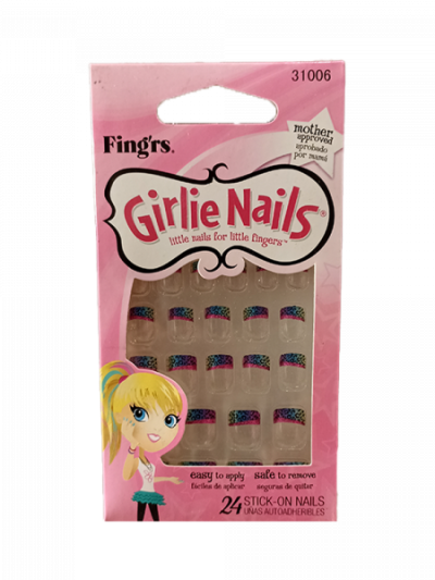 Fingrs Girlie Nails, Little Nails for Little Fingers 24 Count #31006