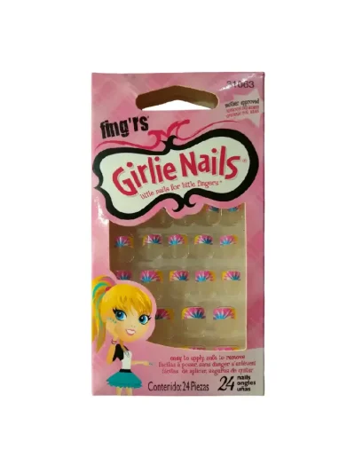 Fingrs Girlie Nails, Little Nails for Little Fingers 24 Count #31063