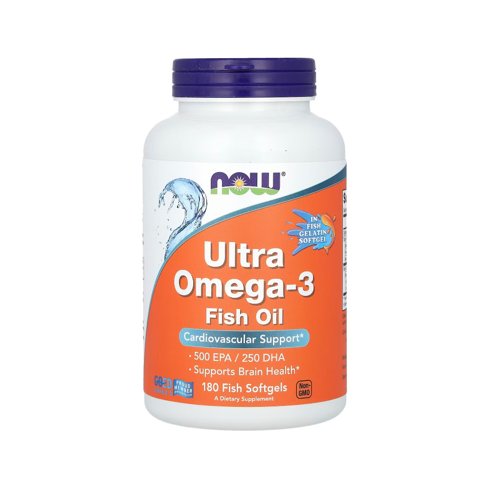 NOW Foods Ultra Omega-3 Fish Oil 180 Fish Softgels