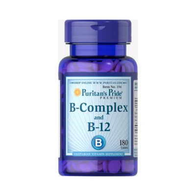 Puritan’s Pride B-Complex And Vitamin B-12 180 Tablets